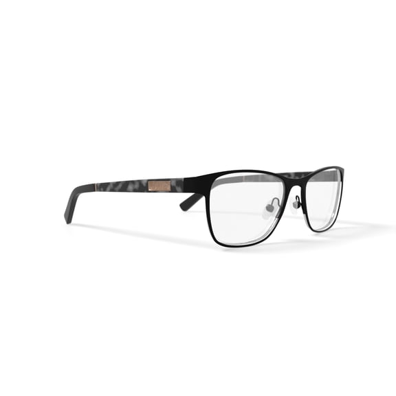 Flower Women's Square Eyeglasses, FLR6016, Jillian, Black, 52-19-140, with Case