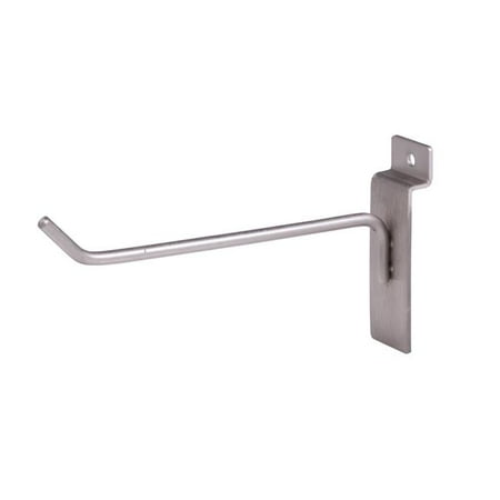 

6 in. Hook for Slatwall Satin Nickel