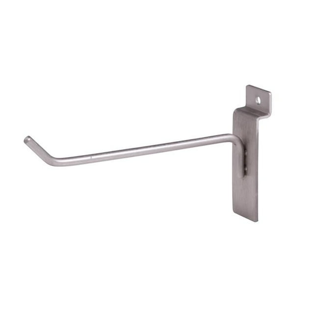 Econoco BQSWH6SN 6 in. Hook for Slatwall, Satin Nickel