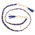 thumbnail image 2 of Cinturón tejido de cuero PU Zulema mujer elegante cintura Azul 120cm 1.5cm, 2 of 8