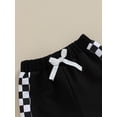 thumbnail image 4 of Toddler Baby Boy Sweatpants Checkerboard Patchwork Elastic Jogger Pants Casual Trousers, 4 of 7