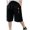 Black-04, variant on Ugoldhm Girls Sports Shorts Casual Cotton Elastic Waist Summer Knee-Length Shorts 8-15 Years