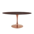 thumbnail image 2 of Modway Lippa 60" Oval Wood Dining Table in Rose Cherry Walnut, 2 of 3