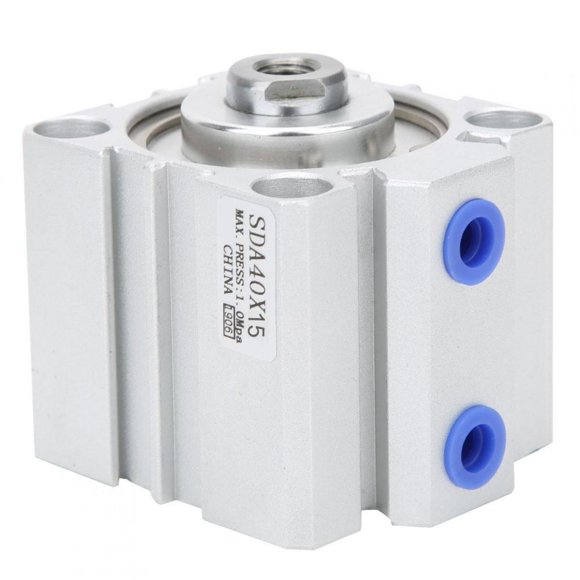 Cergrey SDA40 Pneumatic Cylinder,SDA40 Thin Air Cylinder Aluminum Alloy Double Action Pneumatic Components 10/15/20mm,Pneumatic Components
