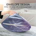 thumbnail image 4 of Yayeee Pillowcase Standard Size Set of 2 Satin Wrinkle Resistant Pillow Case, Purple Forest, 4 of 7