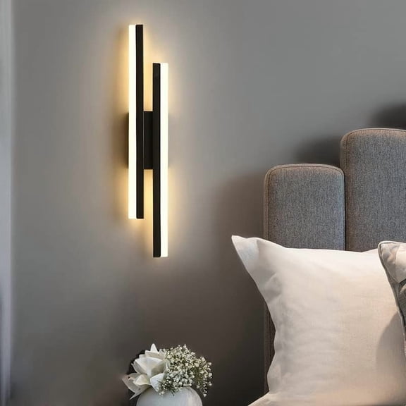 LED Indoor Wall Light, 16W Modern Wall Lamp, 3 Light Colors, Long Wall Lamp Acrylic, Suitable for Bedroom, Living Room, Hallway
