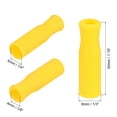 thumbnail image 2 of 8pack Silicone Straw Tips, Soft Reusable Straws Tips Fit for 1/4 Inch(6mm) OD Stainless Steel Straws, Yellow, 2 of 6