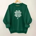 thumbnail image 1 of Xuyuer Women's St. Patrick's Day Green Long Sleeve Sweatshirt Funny Casual Irish Shirt, 1 of 6