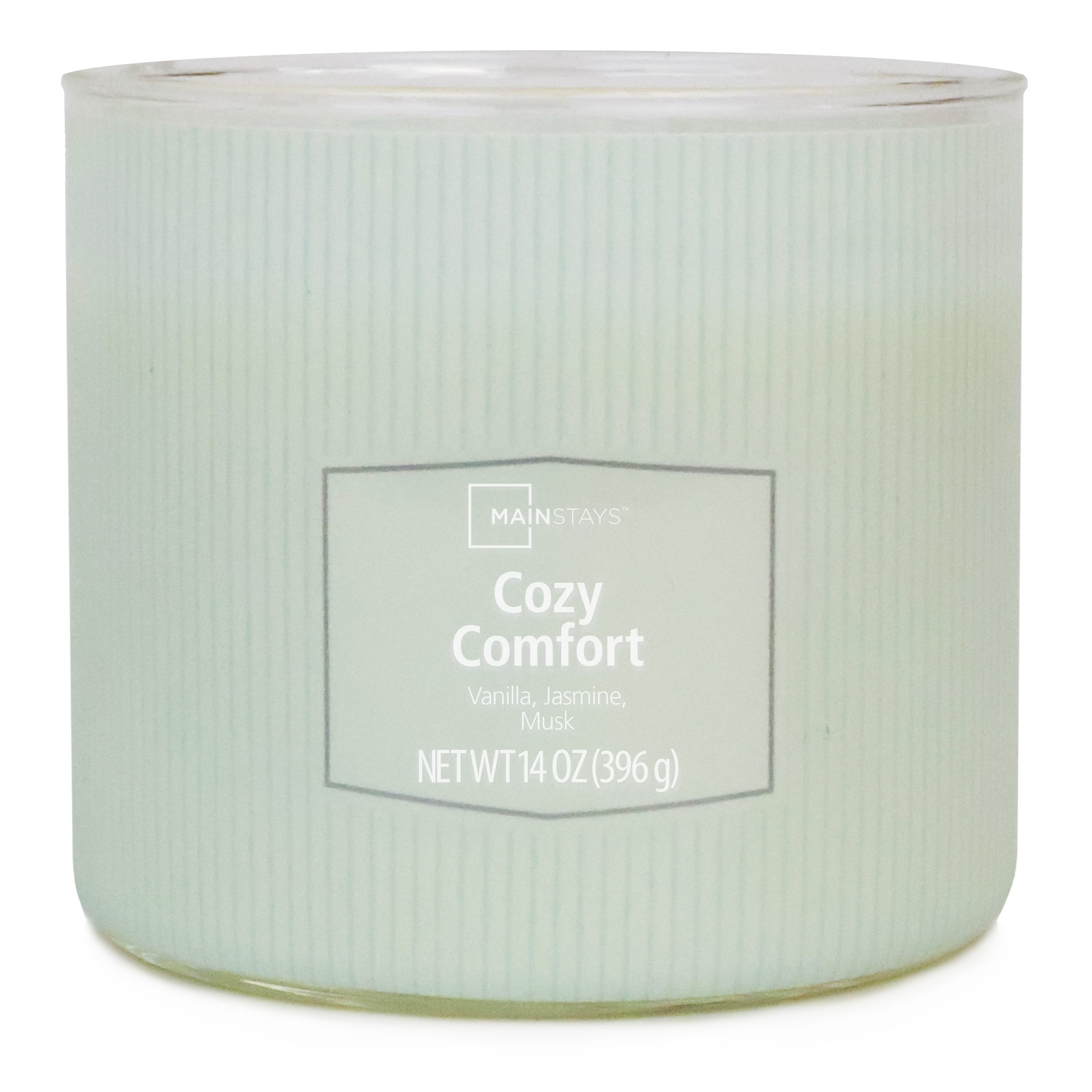 Mainstays 3-Wick Textured Wrapped Cozy Comfort Scented Candle, 14 oz