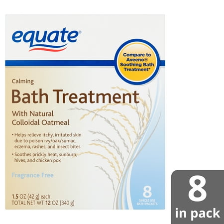 Equate Beauty Calming Oatmeal Bath Treatment, 1.5 oz, 8 Packets