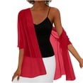 thumbnail image 7 of Short Sleeve Chiffon Cardigans for Women Lightweight Irregular Hem Open Front Cardigan Shrugs Mesh Beach Cover Ups, 7 of 7