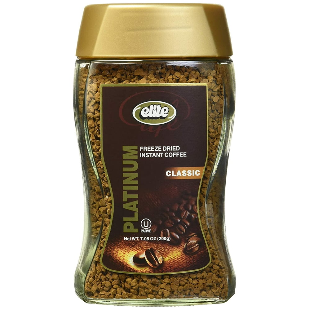 Elite Platinum Classic Freeze Dried Instant Coffee, 7 oz Jar Walmart