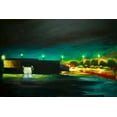 thumbnail image 2 of Eddie Barbini 4x14 White Modern Wood Framed Wall Art Titled - Night Time, 2 of 5