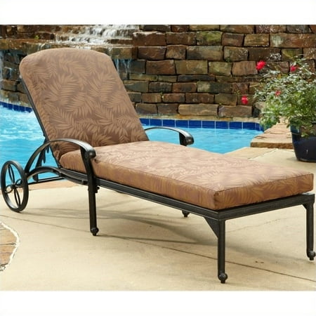Charcoal Patio Post Mount Barbecue - Home Styles Floral Blossom Outdoor Chaise Lounge Chair with Cushion, Charcoal