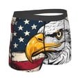 thumbnail image 2 of KLL American Bald Eagle Men's Cotton Boxer Briefs Underwear-Small, 2 of 8