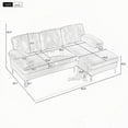 thumbnail image 5 of Modern 82.6" L-Shaped Velvet Sofa for Living Room, Bedroom, 5 of 26