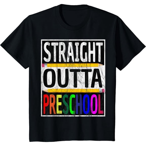 Kids Straight Outta Preschool T-Shirt Graduation Gift