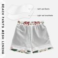 thumbnail image 3 of FORMRS Boys Swim Trunks Quick Dry Mesh Liner Boardshorts Sizes XS-XL, White Christmas Holly, 3 of 7
