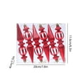 thumbnail image 3 of LanSuare 6Pcs Christmas Irregular Ball Hanging Ornaments, Red White Shatterproof Abnormal Pendant, Suitable for Porch, Wall, Indoor Home Decor, Front Entry, Christmas Tree Decor, 3 of 6