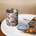 thumbnail image 3 of Camouflage 12oz Stainless Steel Coffee Mug – Double-Wall Insulated Cup with Spill-Resistant Lid, 360° Full-Print Design, Keeps Drinks Hot & Cold for Home, Office, Travel, Thanksgiving,Christmas, 3 of 5