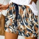 thumbnail image 4 of Pantalones Cortos de Tamaño Más Grande para las Mujeres Imprimir Cómodo Cordón Casual Elástico de la Cintura Bolsillo Pantalones Cortos Sueltos, 4 of 5