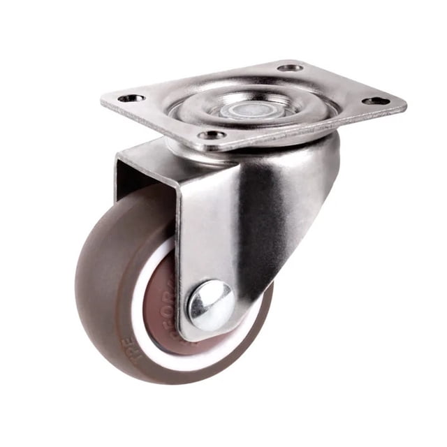 1/1.25/1.5/2 Inch Furniture Casters Wheels Rubber Swivel Castor Trolley Rubber Caster With Brake ,Easy to Use