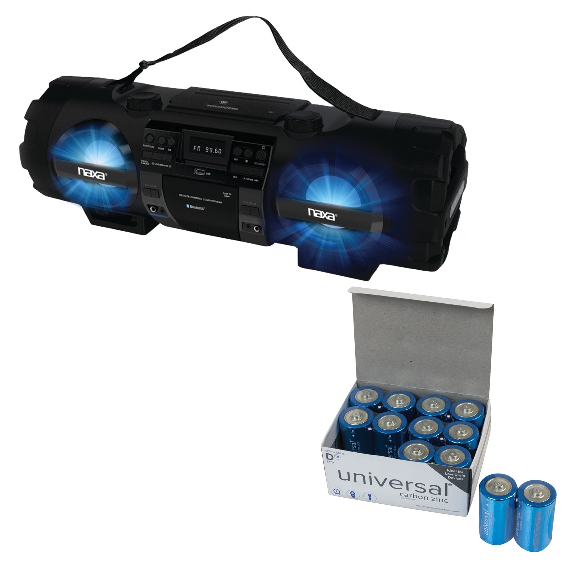 naxa electronics mp3cd bass reflex boombox