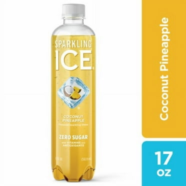 Pack of 2 Sparkling Ice Coconut Pineapple Flavored Sparkling Bottled Water, 17 fl oz, Package May Vary
