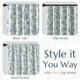 thumbnail image 4 of Curtainking Luxury Look Farmhouse Blue Floral Print Home Rod Pocket Blackout Curtains, 63" (2 Panels), 4 of 13