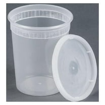32oz Plastic Food Containers with Lids (100 Pack) - Leakproof Takeout Containers for Soup, Meal Prep, Restaurant, Catering - Disposable Plastic Containers