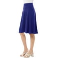 thumbnail image 4 of MixMatchy Women's High Waist Fold Over A-Line Flared Knee Length Skirt, 4 of 5