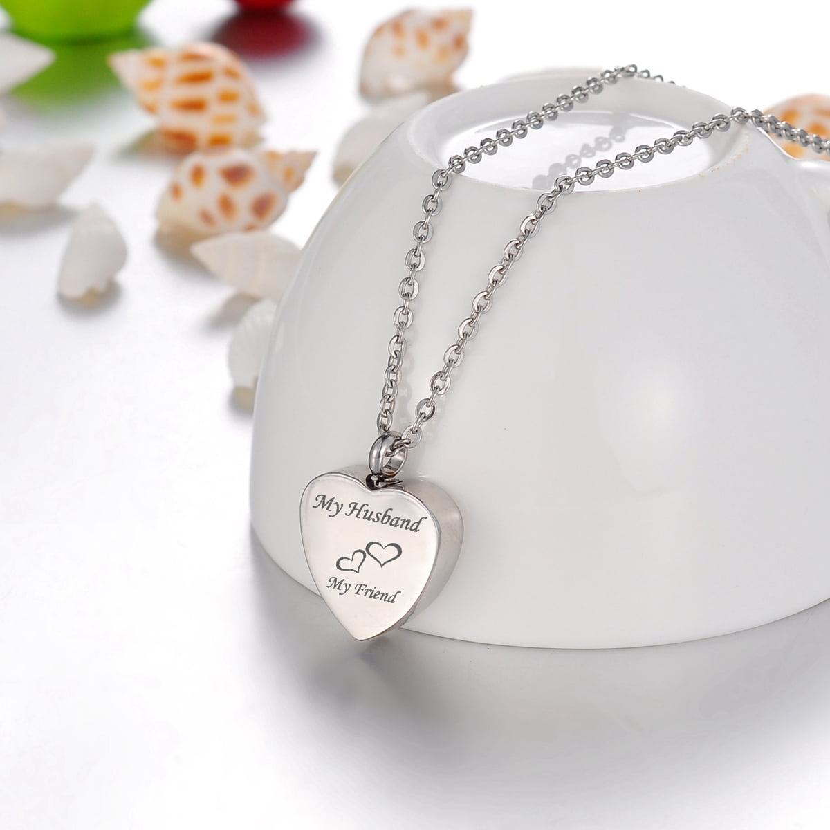 Heart Silver Cremation Jewelry Keepsake 