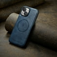 thumbnail image 7 of Compatible with iPhone 11 Magnetic Case, Classic Premium PU Leather TPU Hybrid MagSafe Ultra Slim Protective Skin Friendly Shockproof Phone Case Cover for iPhone 11, Blue, 7 of 7