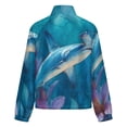 thumbnail image 6 of Jackets for Women Winter Coat Jackets Flannel Stand Collar Jacket(Hammerhead Shark Ocean,Size:S-4XL), 6 of 7