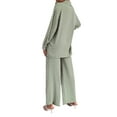 thumbnail image 3 of Liacowi Women 2 Piece Pant Set Aesthetic Print Long Sleeve Top Shirt + Long Trousers Casual Summer Beach Holiday Suits Outfits, 3 of 9