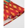 thumbnail image 5 of Women'S Sleeveless Slimming Print Suspender Dress V-Neck Casual Pleated Dresses Red S, 5 of 9