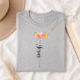 thumbnail image 3 of Jollimate Floral Jesus T-Shirt, Women's Faith Shirt, Religious Gift For Her, Believer Gift, 3 of 6