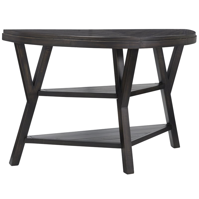Progressive Furniture Market Street West Wood Sofa/Console Table Black Pepper