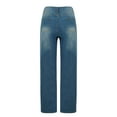 thumbnail image 5 of HongQid Women High Rise Baggy Jeans Loose Fit Boyfriend Straight Wide Leg Jeans Trendy Stretch Long Denim Pants, 5 of 6