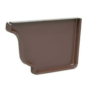 AMERIMAX HOME PRODUCTS 2520619 5 in. K-Style Brown Aluminum Right End Cap