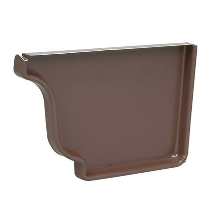 AMERIMAX HOME PRODUCTS 2520619 5 in. K-Style Brown Aluminum Right End Cap