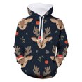 AQUTE Boys Sweatshirt Girls Kids Hooded Unisex 3D Christmas Reindeer