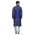 thumbnail image 3 of Atasi Kurta Pyjama pour Homme en Coton avec Veste, Ensemble Ethnique Mandarin Indien, 3 of 5