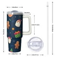 thumbnail image 2 of Holiday Winter 30oz Christmas Tumbler with Handle and Straw, Snowflakes Festive Coffee Cup, Insulated Stainless Steel Mug, Gifts for Women, 2 of 5