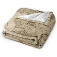thumbnail image 2 of Middle Earth Map Throw Blanket Ultra Soft Velvet Blanket Lightweight Bed, 2 of 5