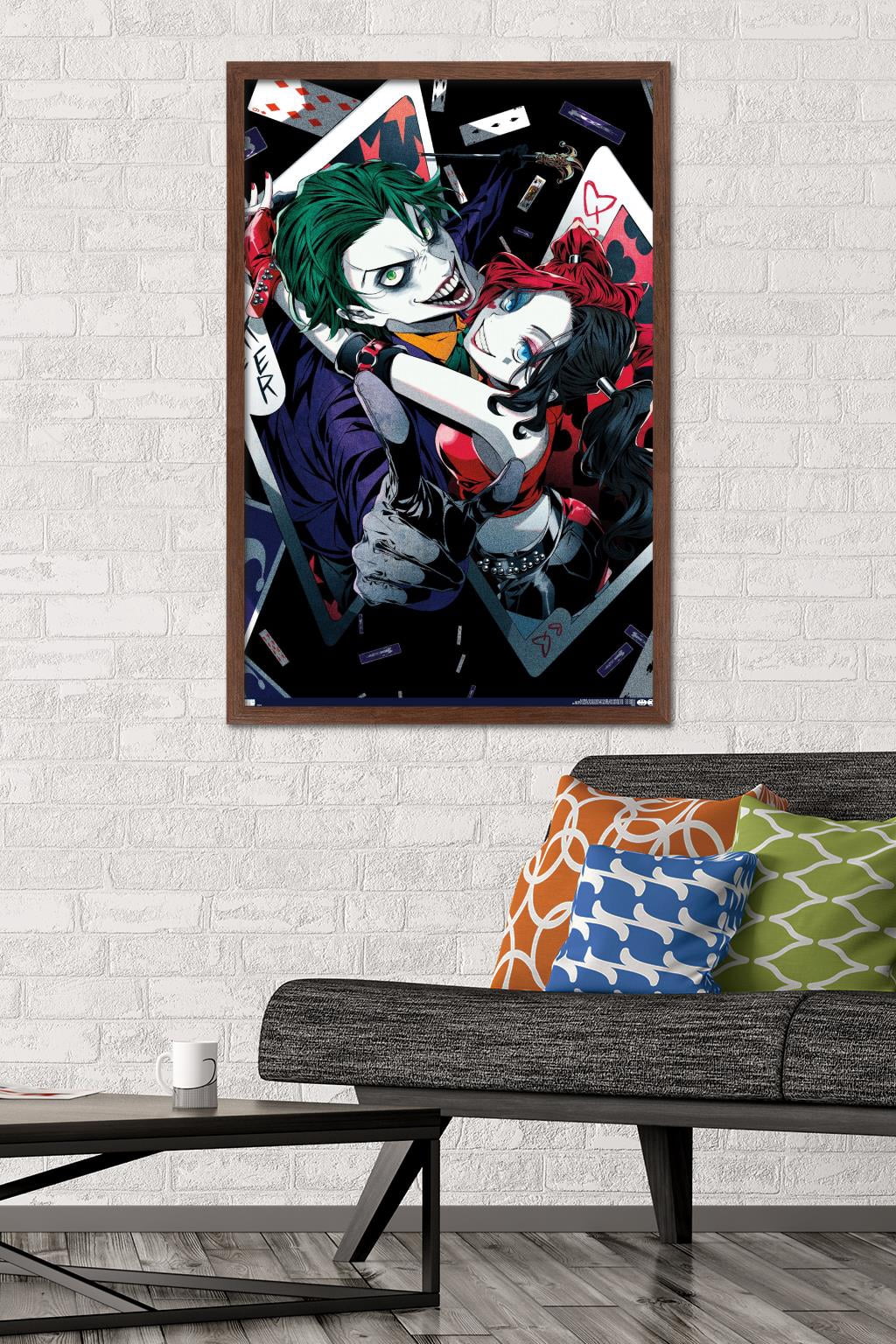 DC Comics - Harley Quinn Anime - Joker Hug 24.25 in x 35.75 in Framed Poster, by Trends International