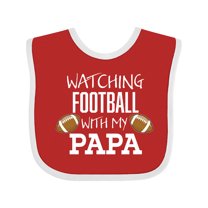 Inktastic Watching Football with My Papa Boys or Girls Baby Bib