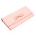 thumbnail image 5 of Women PU Leather Bowknot Button Card Coin Holder Cash Wallet Clutch Handbag, 5 of 5