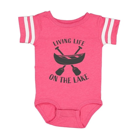 

Inktastic Living Life On The Lake Gift Baby Boy or Baby Girl Bodysuit