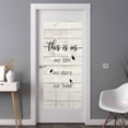 thumbnail image 2 of Farmhouse Butterfly Privacy Window Film, Decorative Frosted Glass Window Film, Rustic Retro Wooden Striped Reusable Peel and Stick Static Cling for Home Bathroom Office Glass Door 35.4"x78.7", 2 of 8